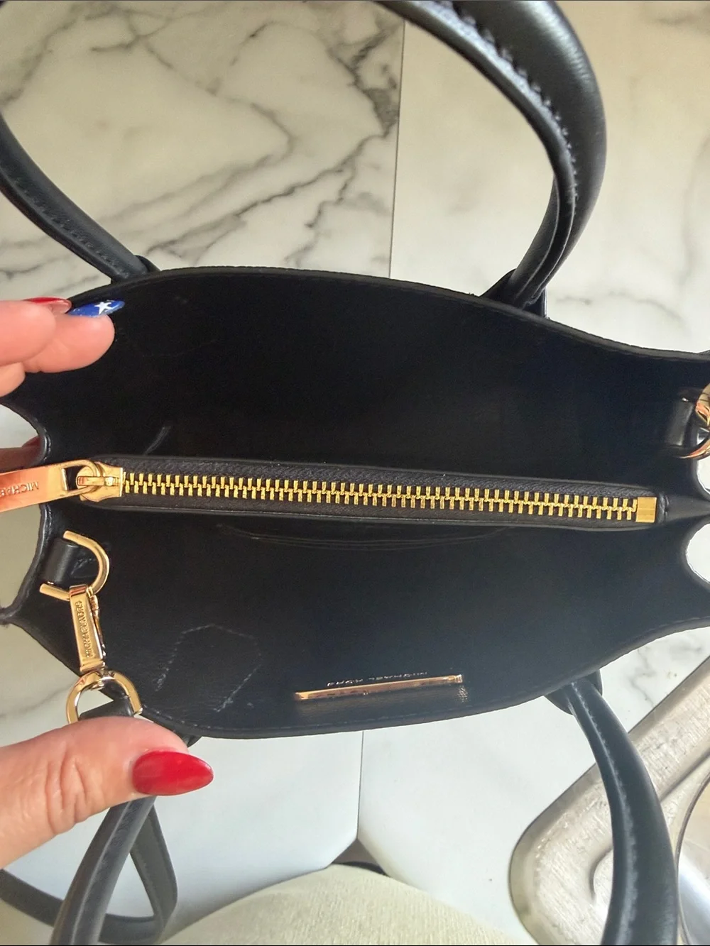 Michael Kors structured pebble