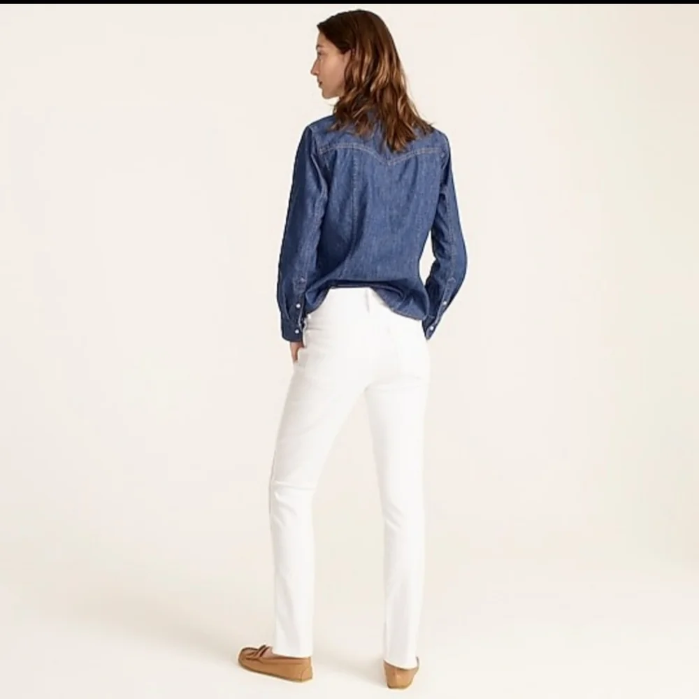 J.CREW HIGH RISE VINTAGE SLIM JEANS WHITE 37/28 Stretch BNWT SO $128 1 Left
