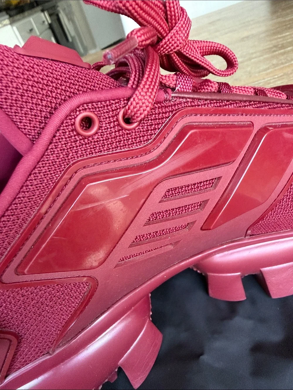Prada Red Cloudbust Thunder Sneakers