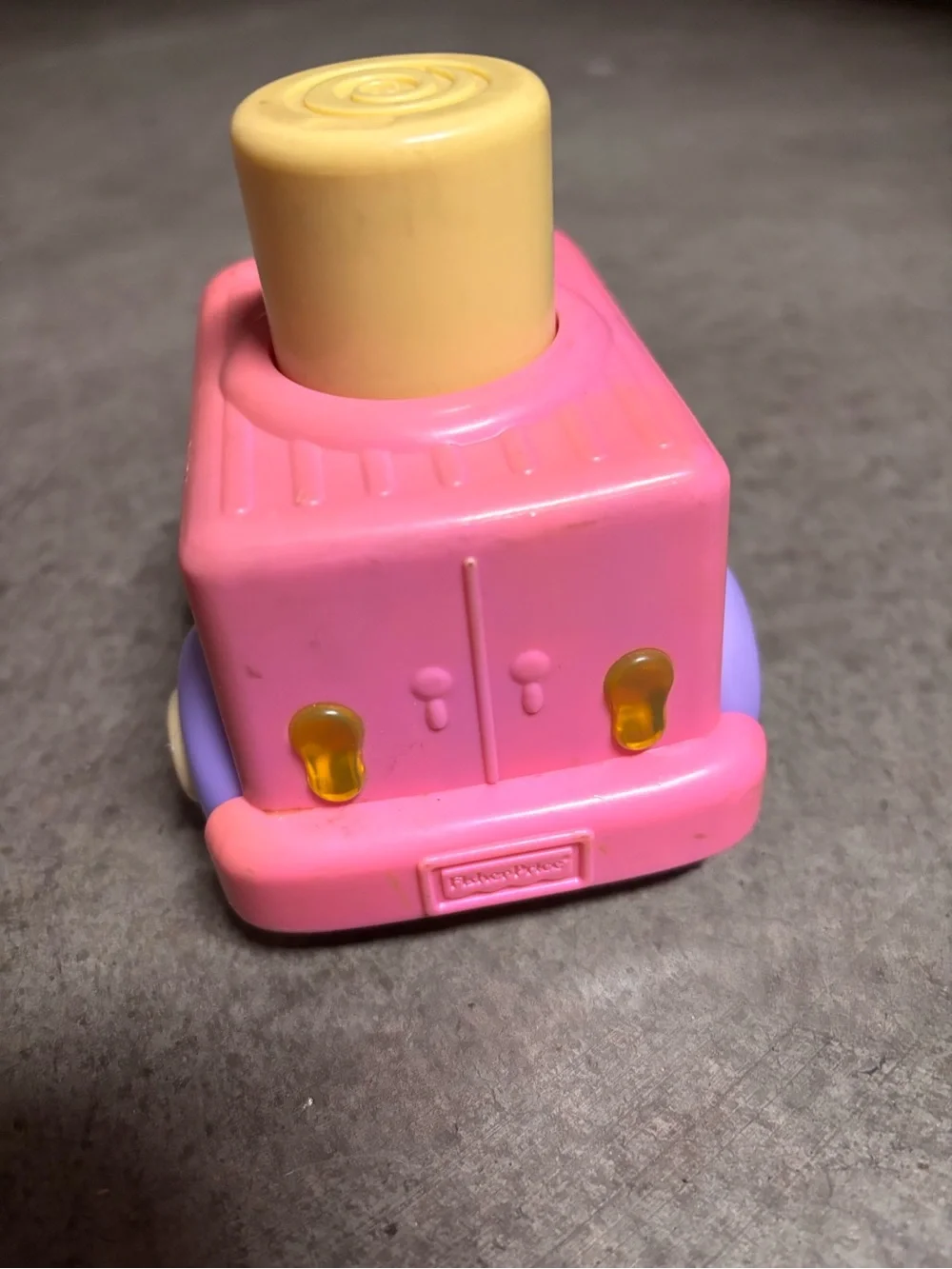 Fisher-Price Pink and Purple Push Car with Yellow Driver