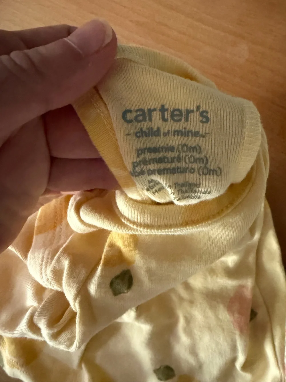 Carters soft yellow