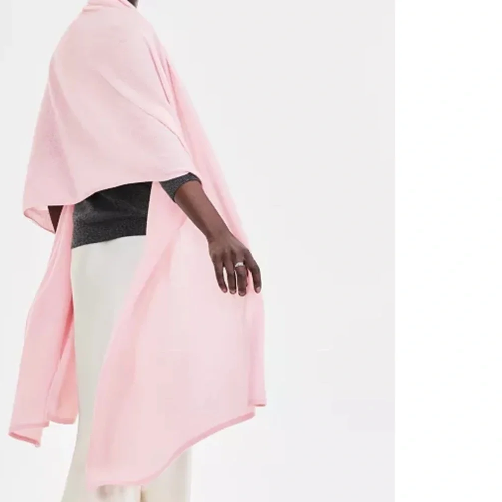 NWT 100% Cashmere Oversized Pink Scarf