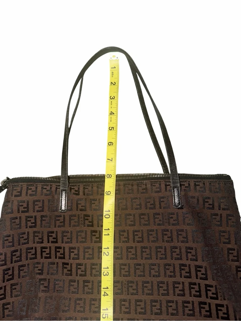Fendi Brown Monogram FF Jacquard Tote