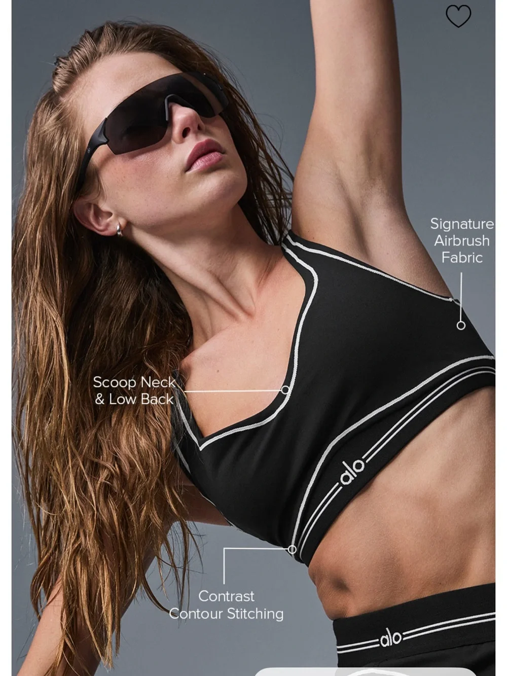 Airbrush Heart Throb Bra - Black/White
