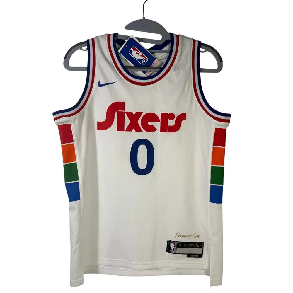 Nike NBA Philadelphia 76ers Tyrese Maxey #0 City Edition Swingman Jersey – youth