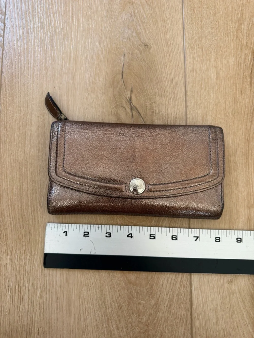 Coach Metallic Long Wallet. Used.