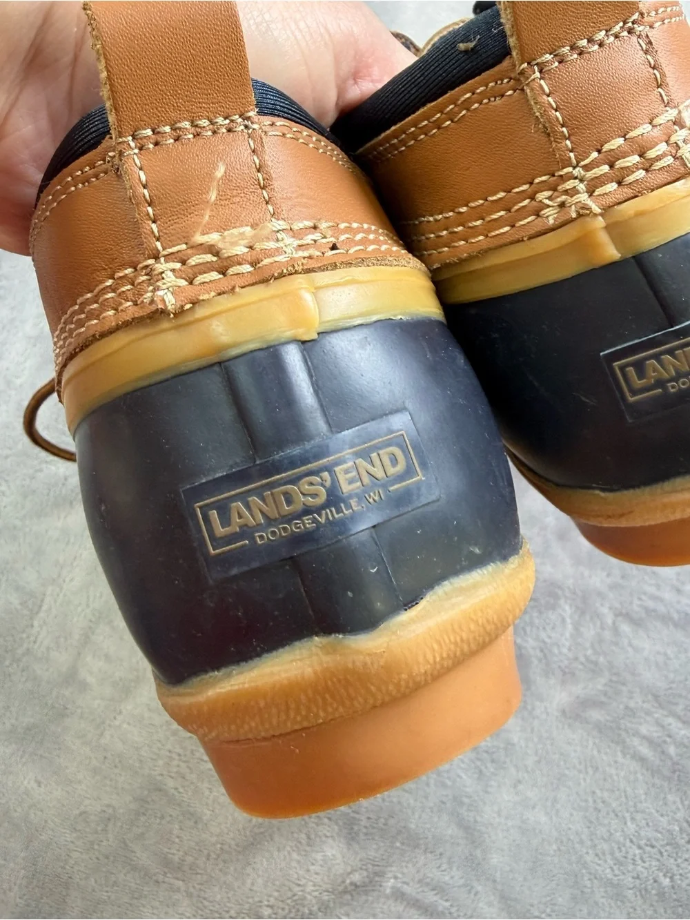 Lands End waterproof rubber