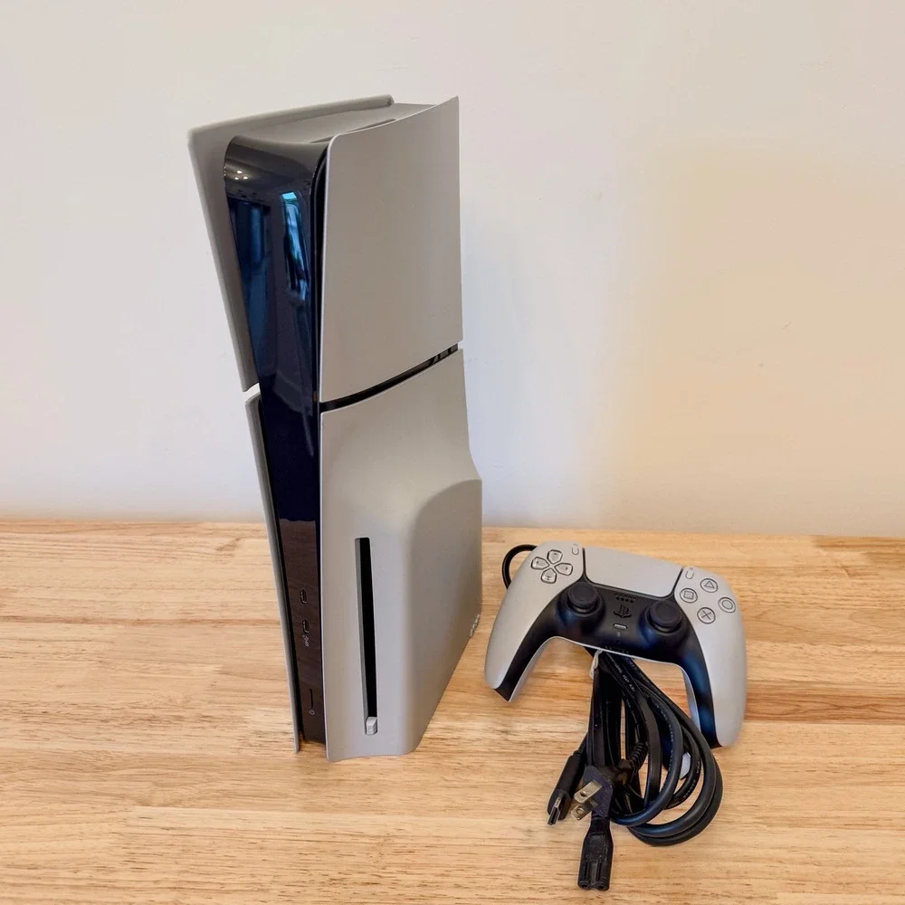 Sony PlayStation 5 PS5 Slim Disc Edition 1TB Console White DualSense Controller