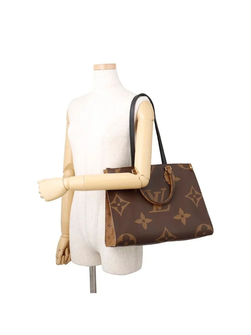 Louis Vuitton Tote Monogram Reverse Giant On The Go MM Handbag 2-Way