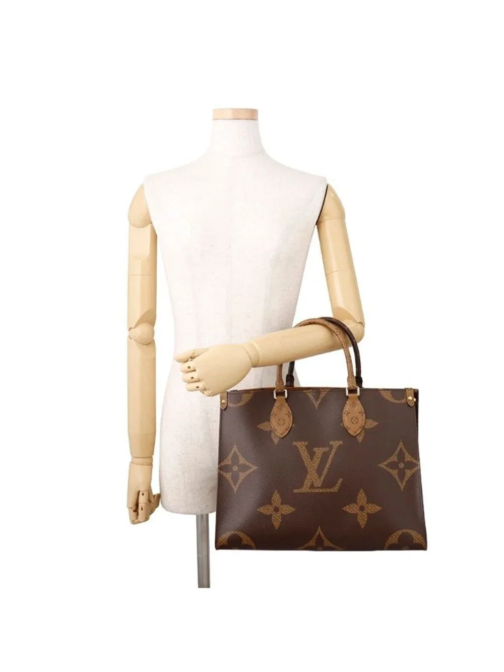 Louis Vuitton Tote Monogram Reverse Giant On The Go MM Handbag 2-Way