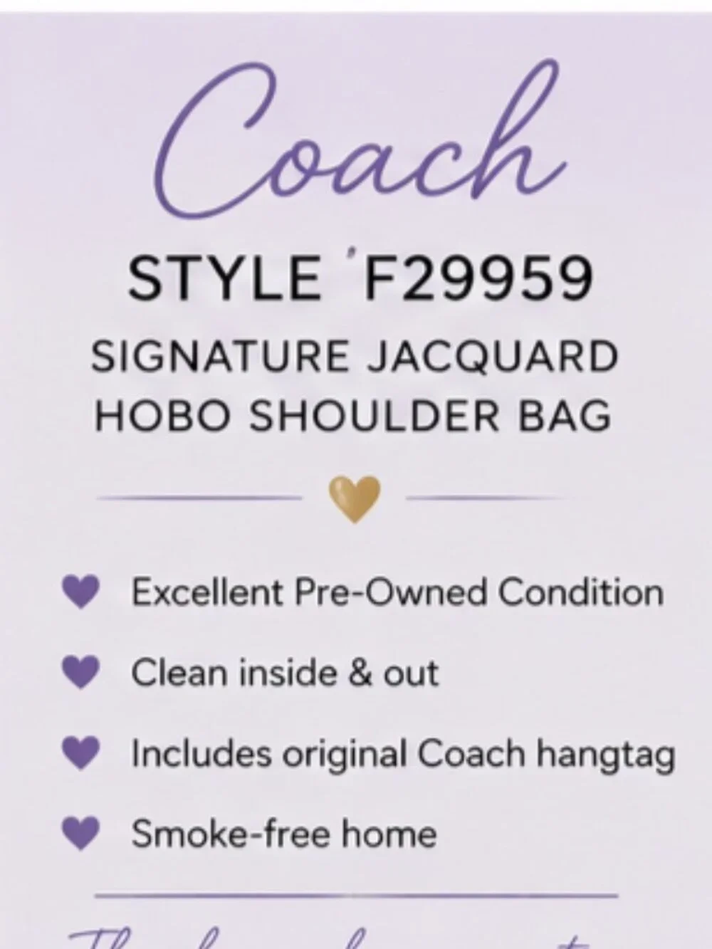 Coach authentic signature