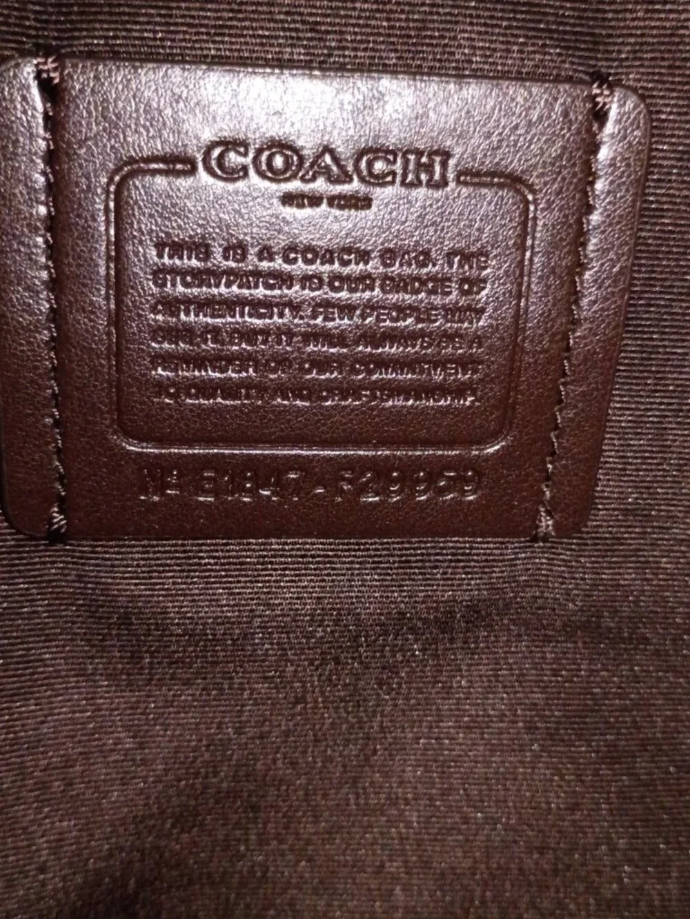 Coach authentic signature