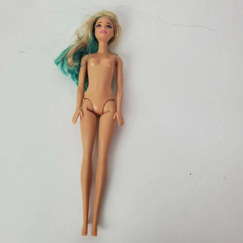 2016 Barbie Nude Blonde Blue Hair Caucasian‎ Doll GUC