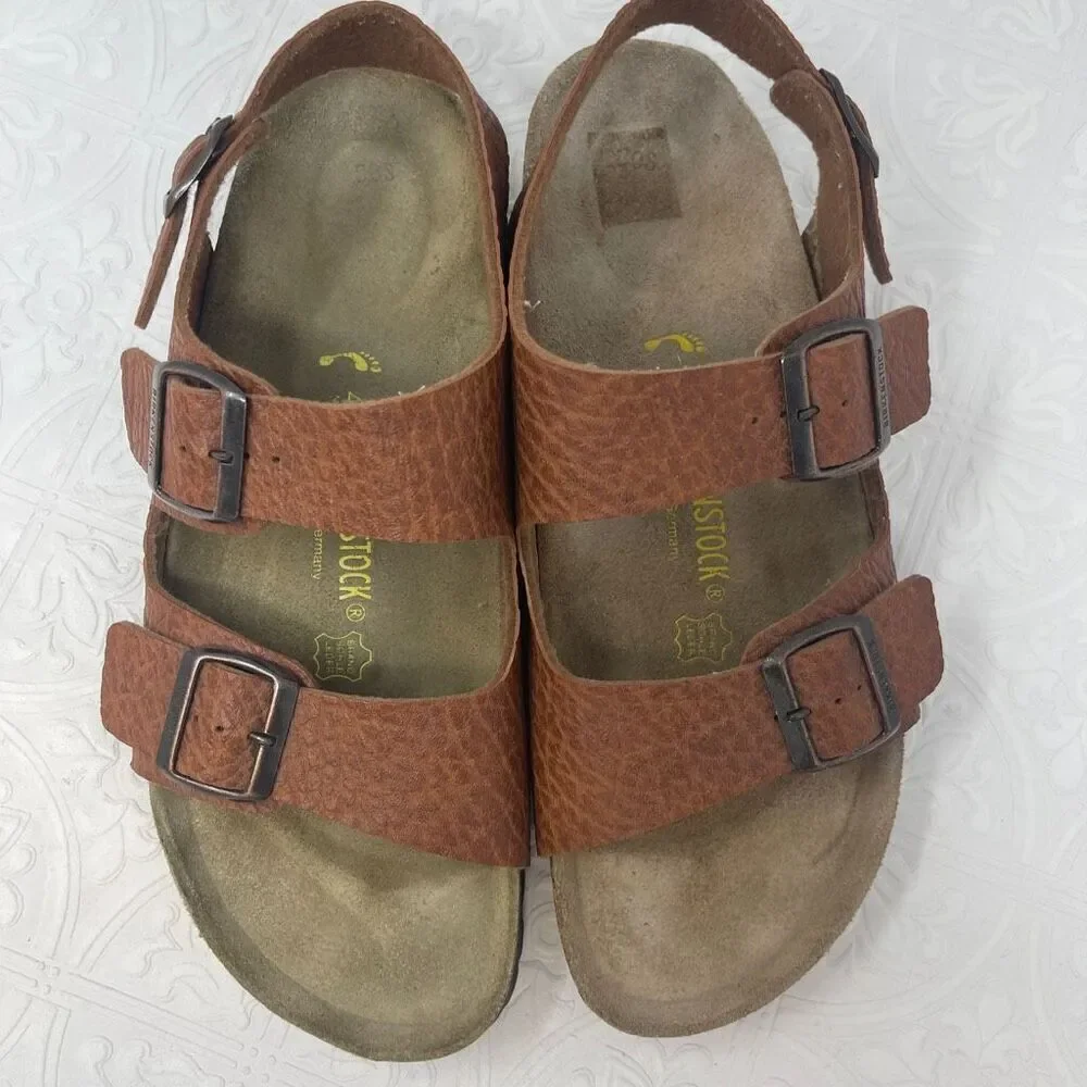 Birkenstock Brown Milano Slingback Sandals Size 43
