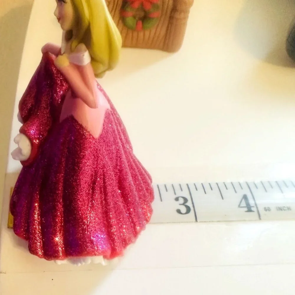 Disney Store Princess Sleeping Beauty Aurora 4 inch Figure Glitter Gown 2.5