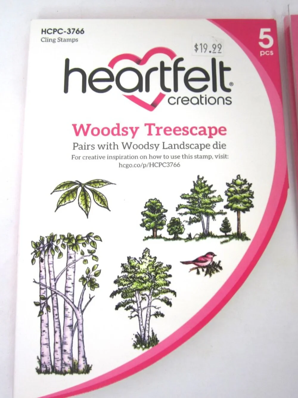 Heartfelt Creations Woodsy Treescape Forest Trees Cling Stamps HCPC-3766