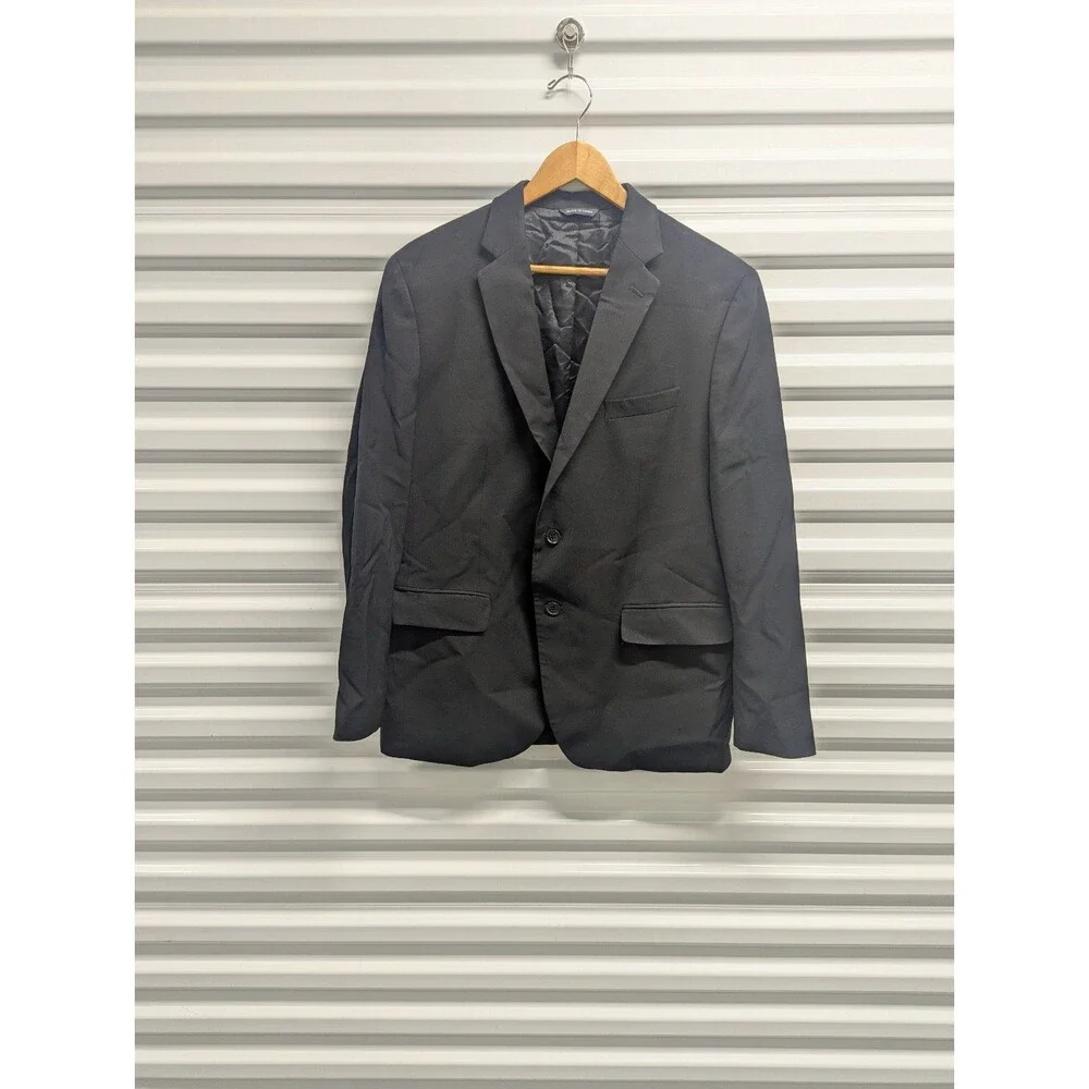 Banana‎ Republic Size 42S Black Italian Wool Tailor Fit Blazer