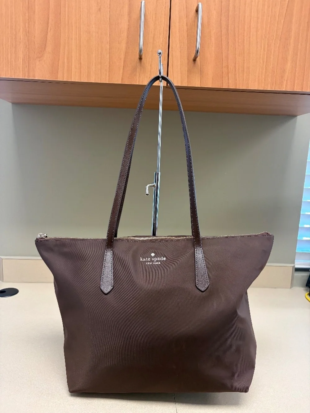 Kate Spade Kitt Brown Nylon Tote Shoulder Bag