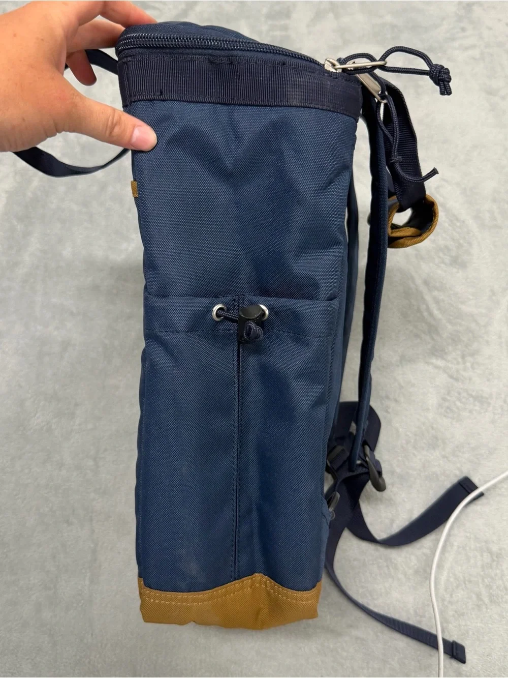 Eddie Bauer Navy Blue 20L Bygone Insulated Backpack Cooler Top Zip Hiking Picnic