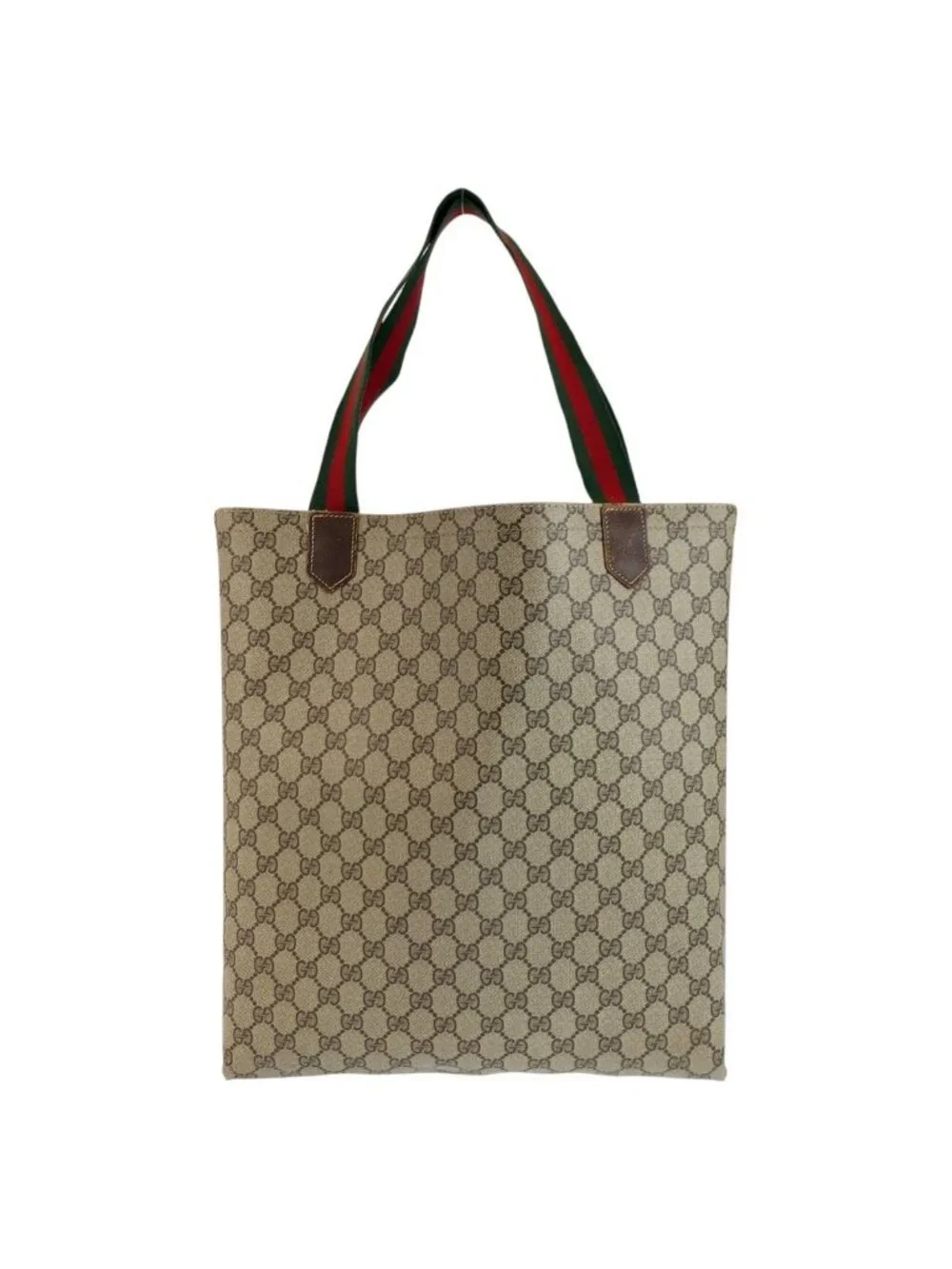 Gucci Sherry Line Beige Brown GG Supreme Canvas Tote