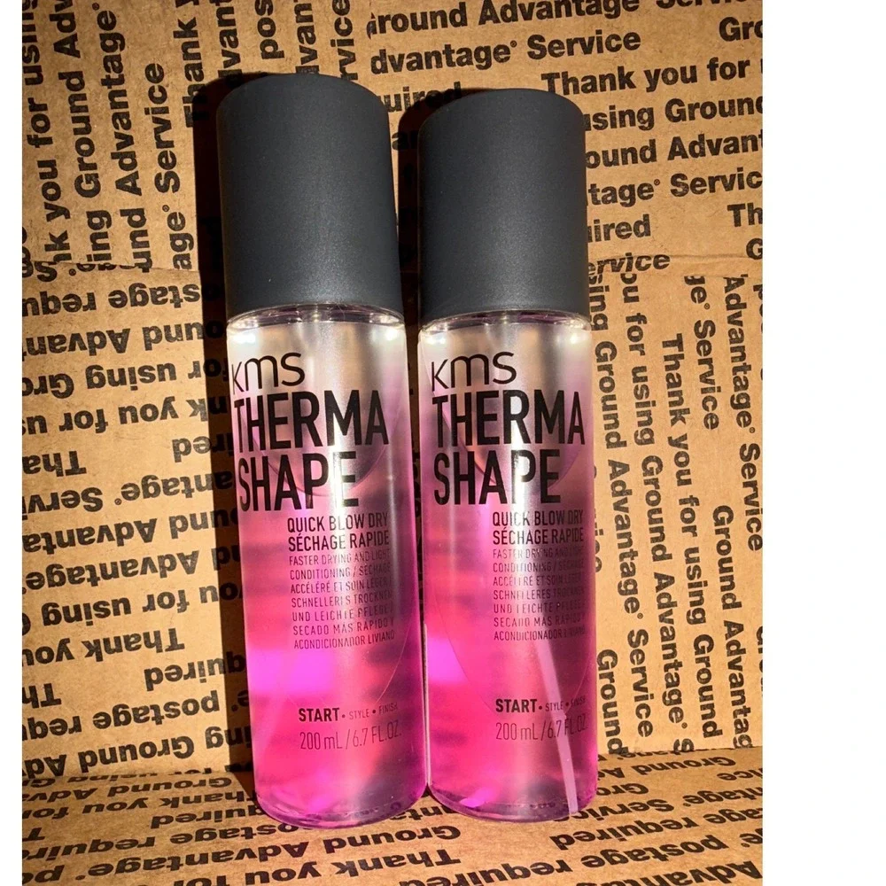 KMS Therma Shape Quick Blow Dry‎ Spray 6.7oz 200ml Set of 2 Heat Protectant