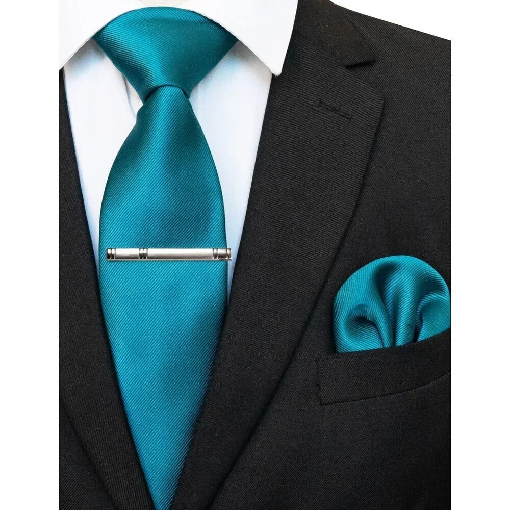 N/A texture tie necktie+pocket