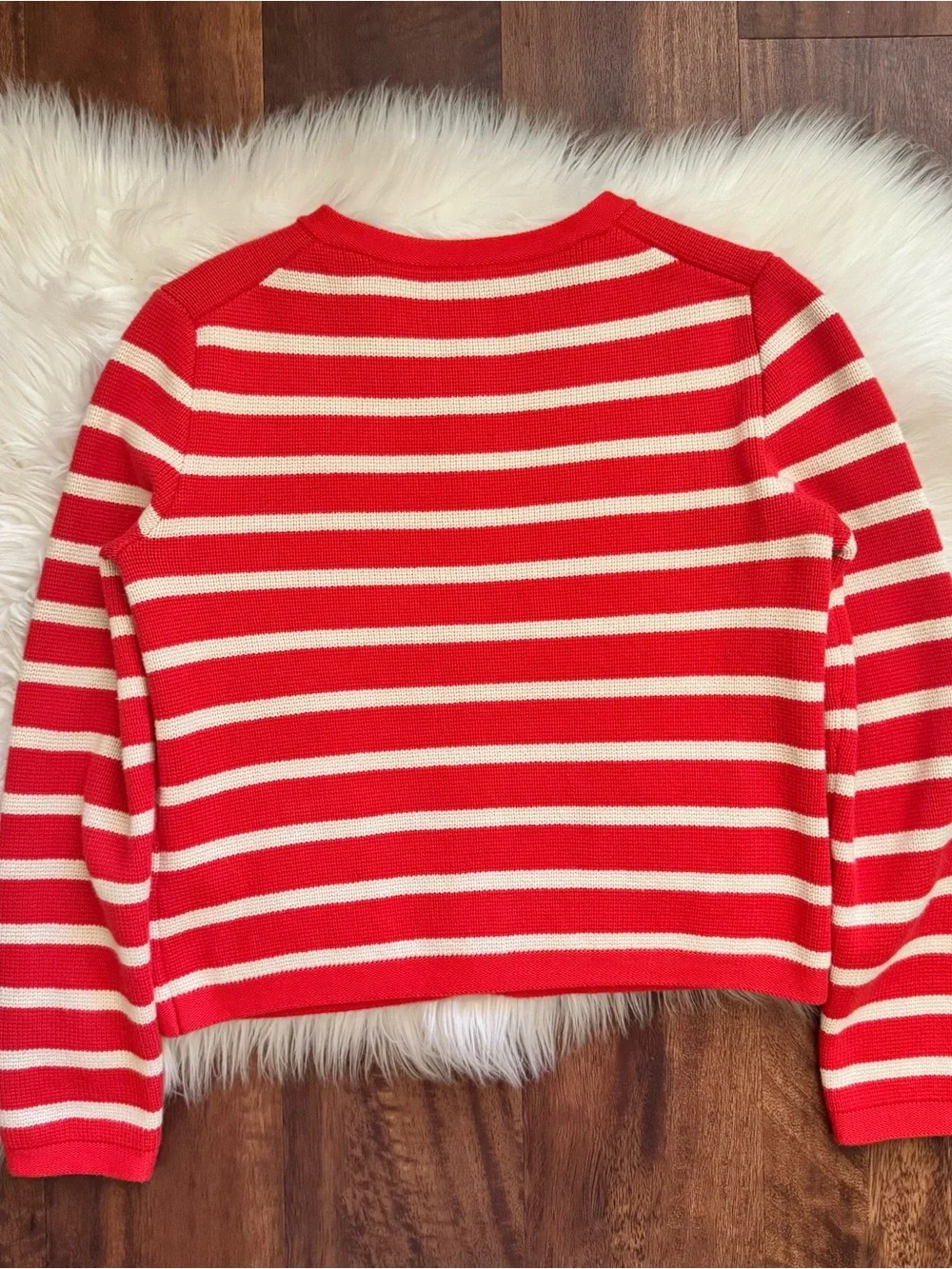 J. Crew Emilie Sweater Lady Jacket in Red Stripe Size XS