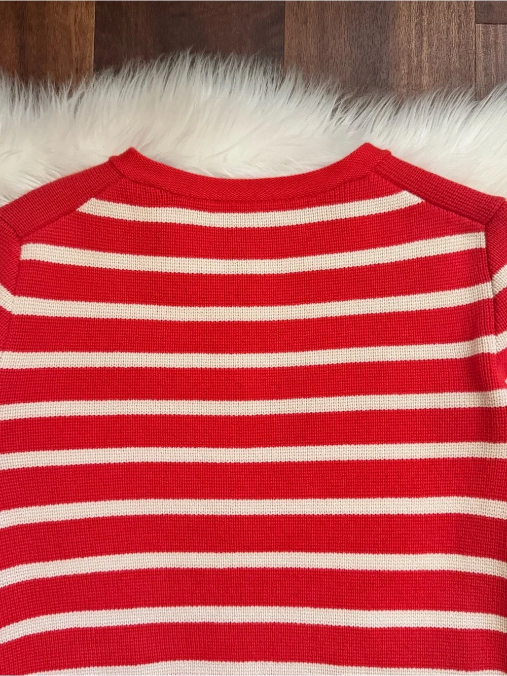 J. Crew Emilie Sweater Lady Jacket in Red Stripe Size XS