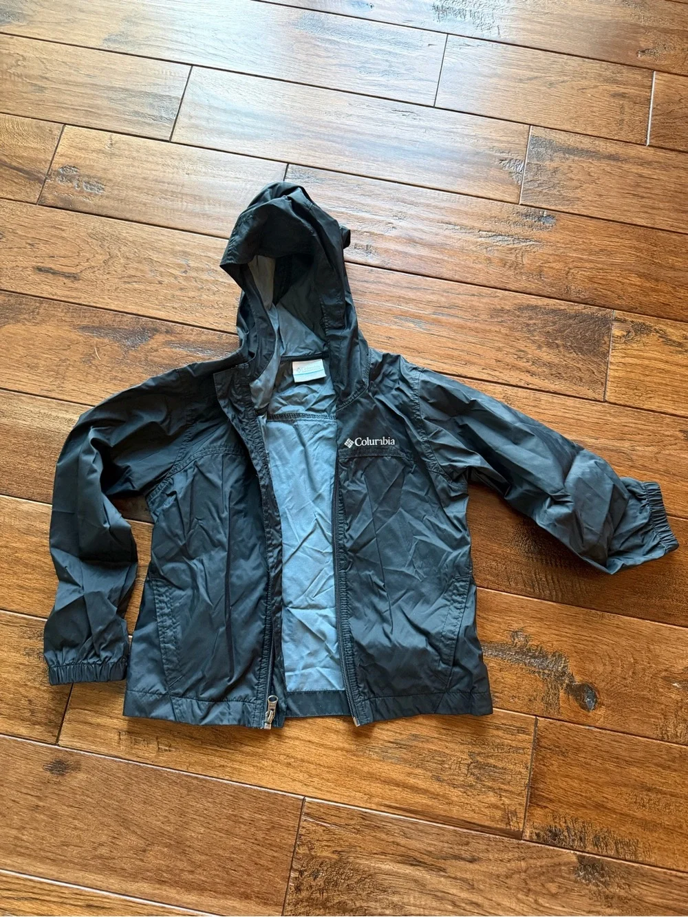 Columbia Kids Black Hooded Raincoat