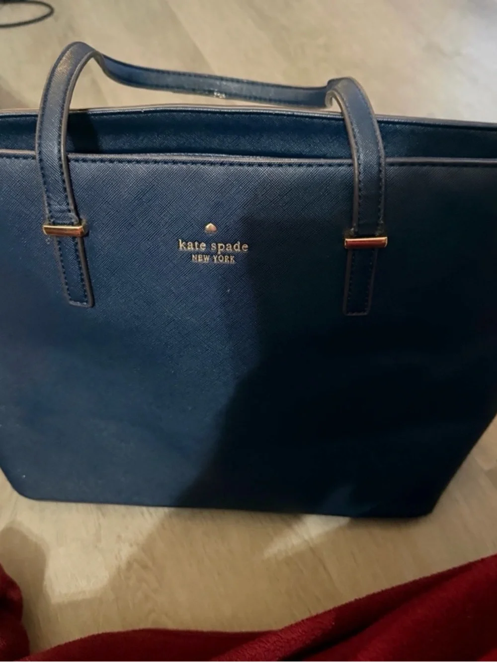 kate spade Navy Saffiano Leather Tote PLEASE READ