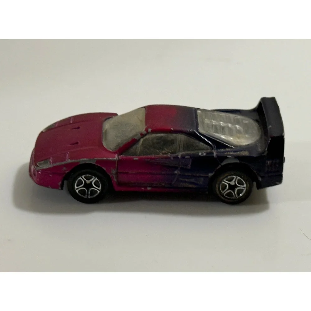 Matchbox Ferrari F40 Toy Car Kids 1:59 Pink Purple Vintage 1988 Diecast
