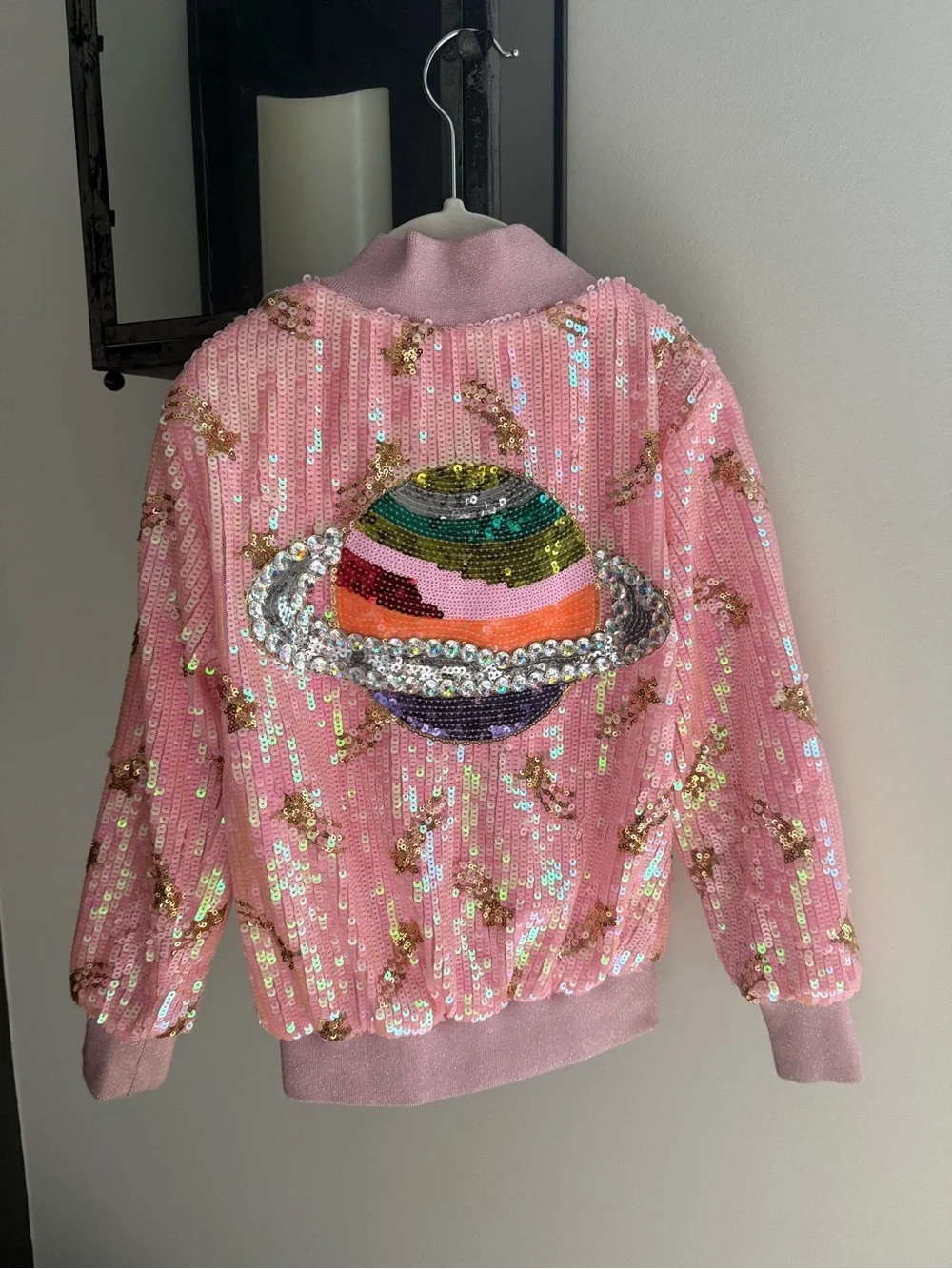 Lola + The Boys Pink Sequin Jacket