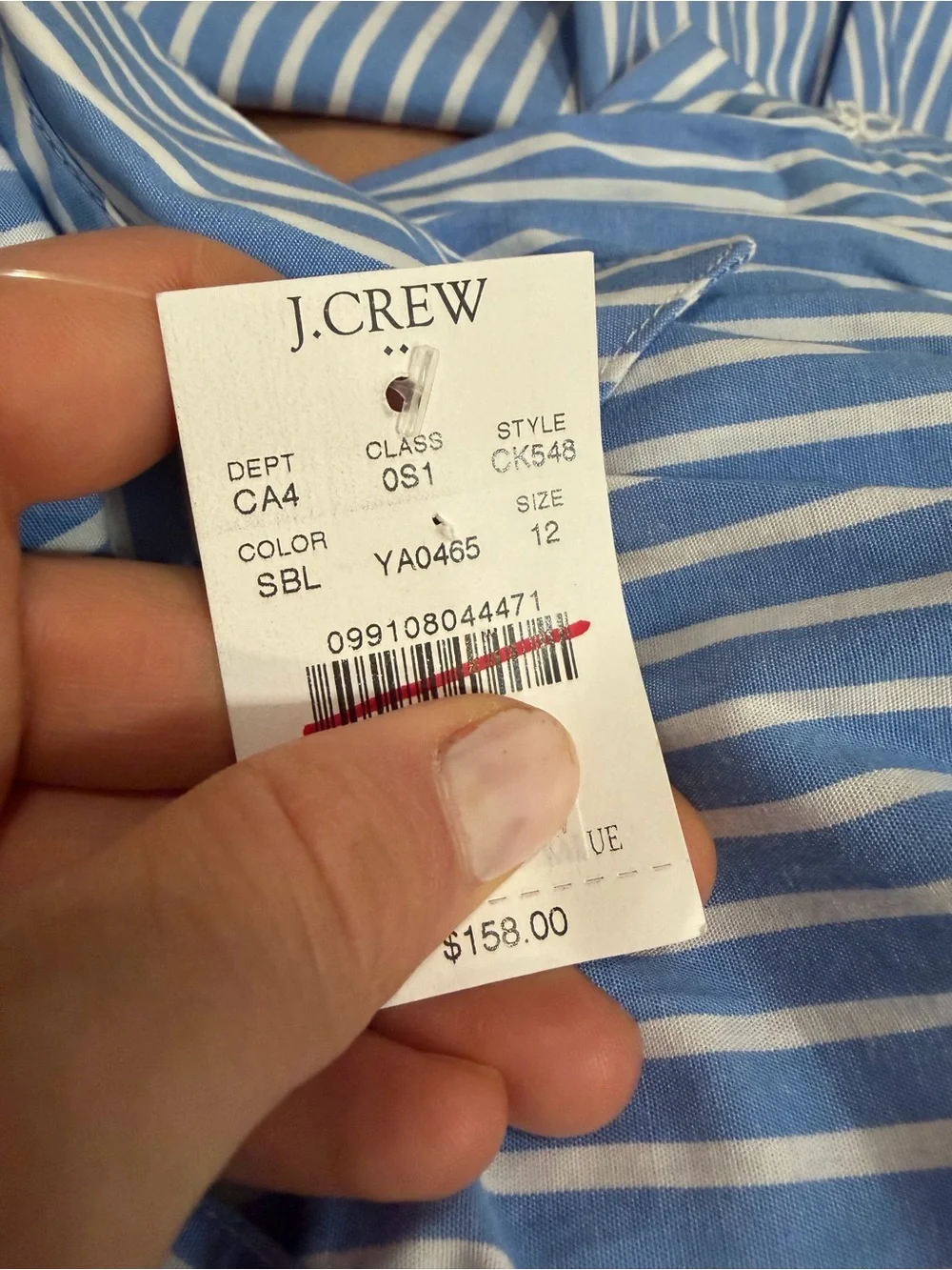 J. Crew missing belt