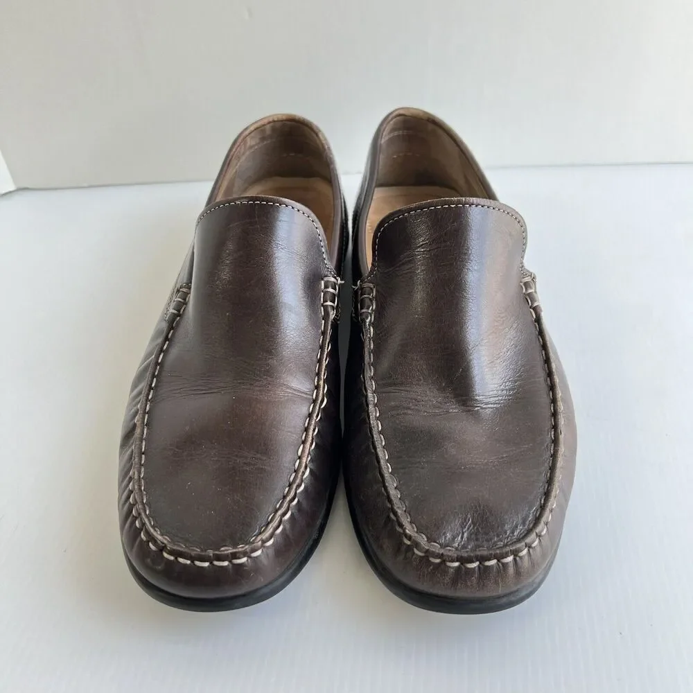 ECCO 570904 Classic Moc Brown Leather Loafer Driver Shoes Men’s 8 EUR 42