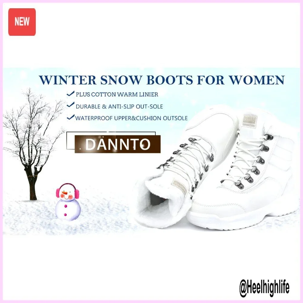 Women's Winter Snow Boots Fur Lined Ankle Booties Water Resistant Outdoor