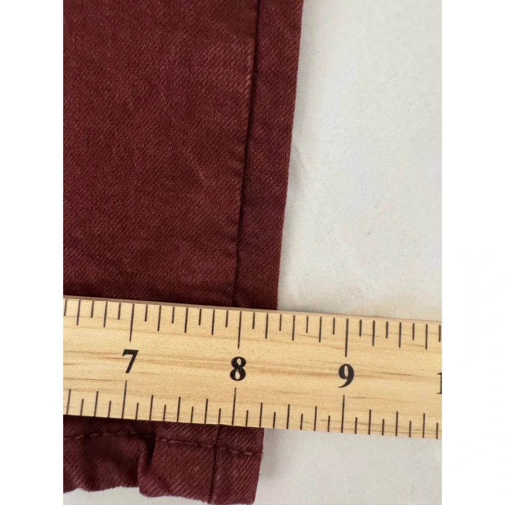Polo Ralph Lauren Hampton Straight Mens 38x32 Burgundy Garment Dyed Jeans