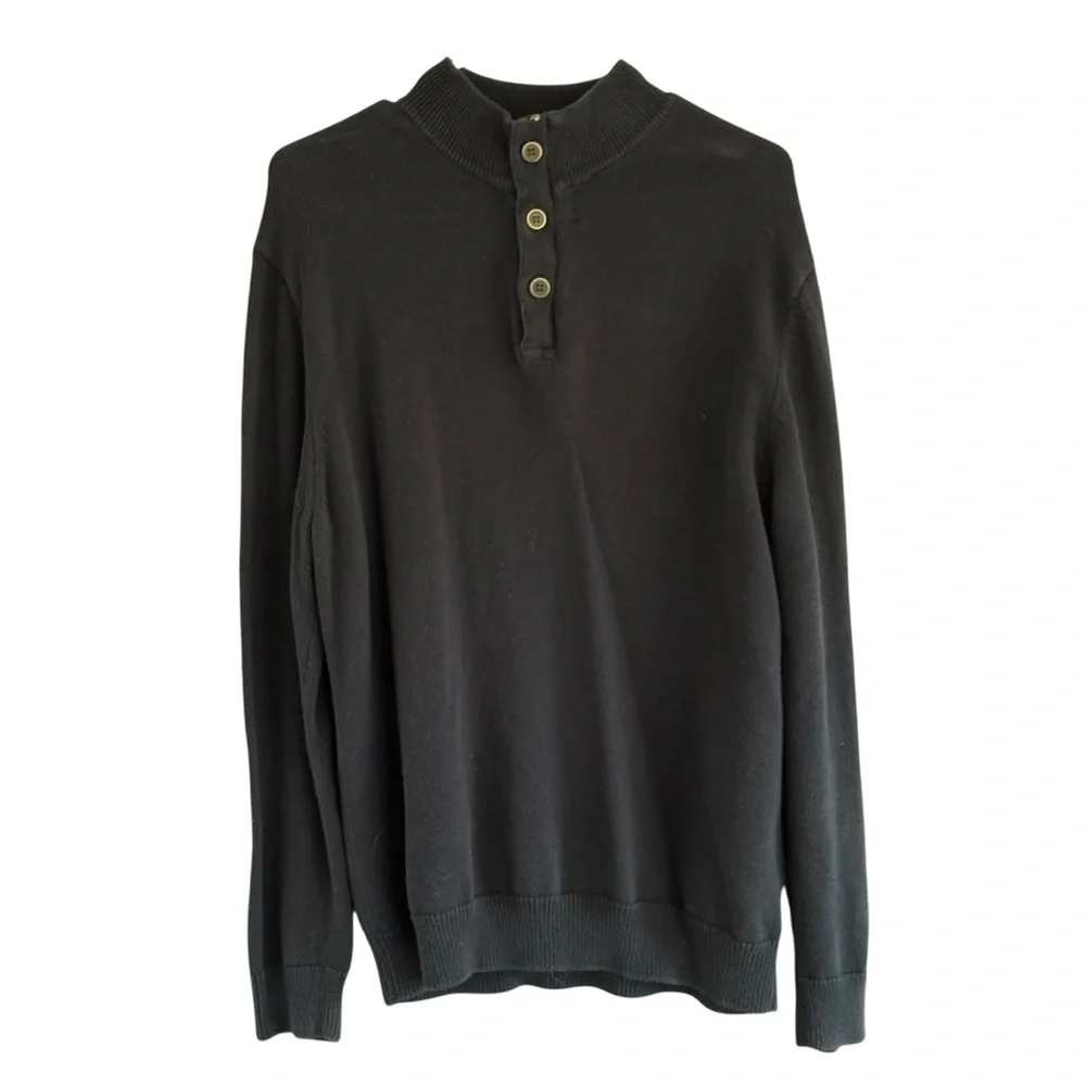 Refectory Mens Navy Sweater Size Large 100% Cotton