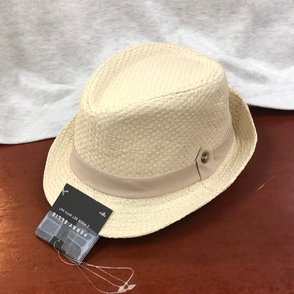 Perry Ellis Fedora Hat Set 6/9M & 19M