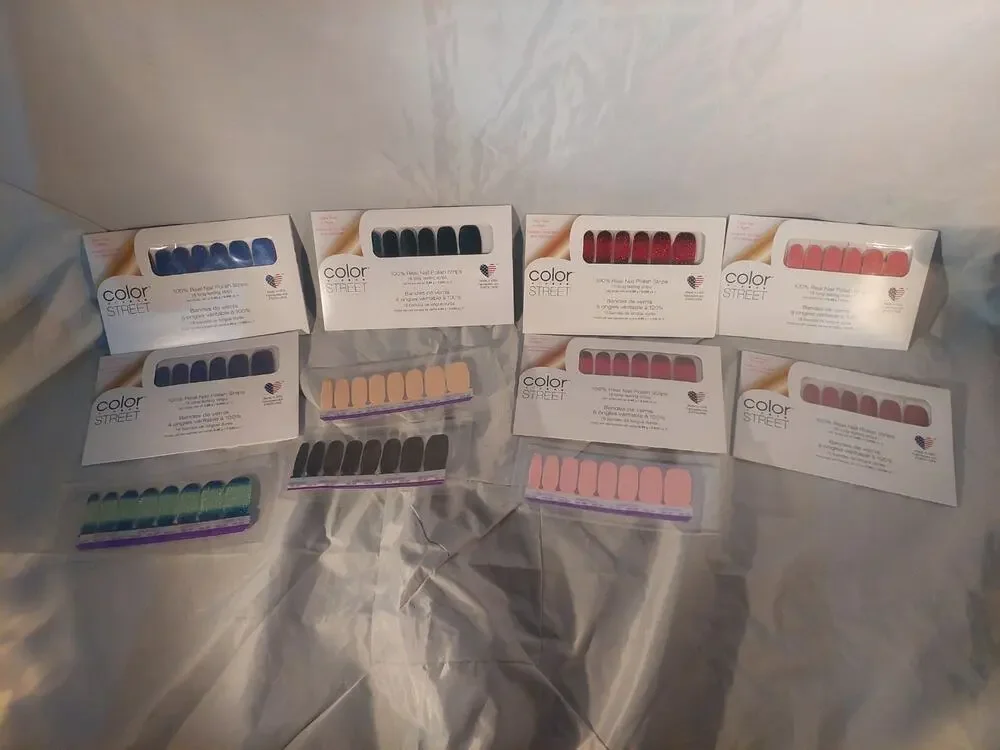 Colorstreet Nail Strips Lot Of 11 Colors Long Time No Sea, Smokes On You, Havana
