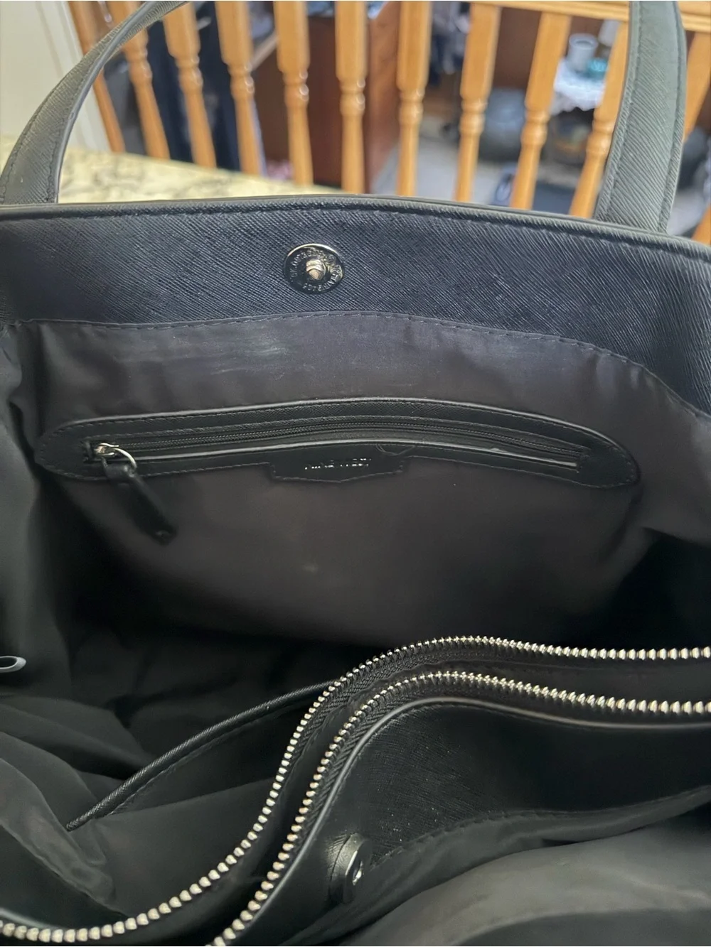 Nine West Black Farida laptop Tote with Tassel Accent