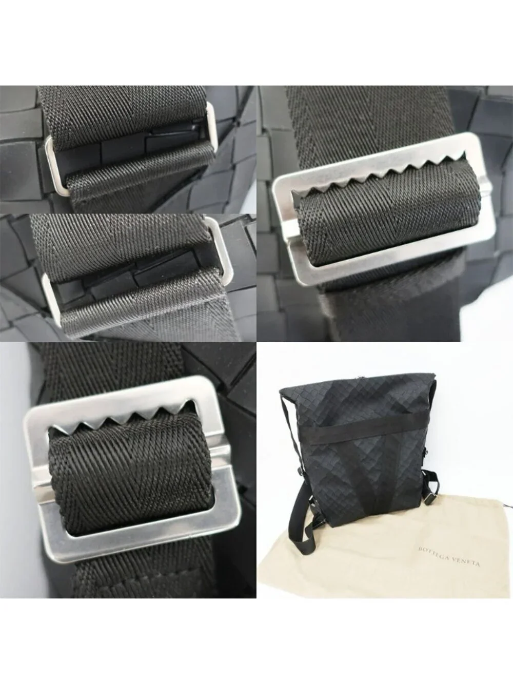 Bottega Veneta Ten New Lava Backpack Intrecciato Black Silver