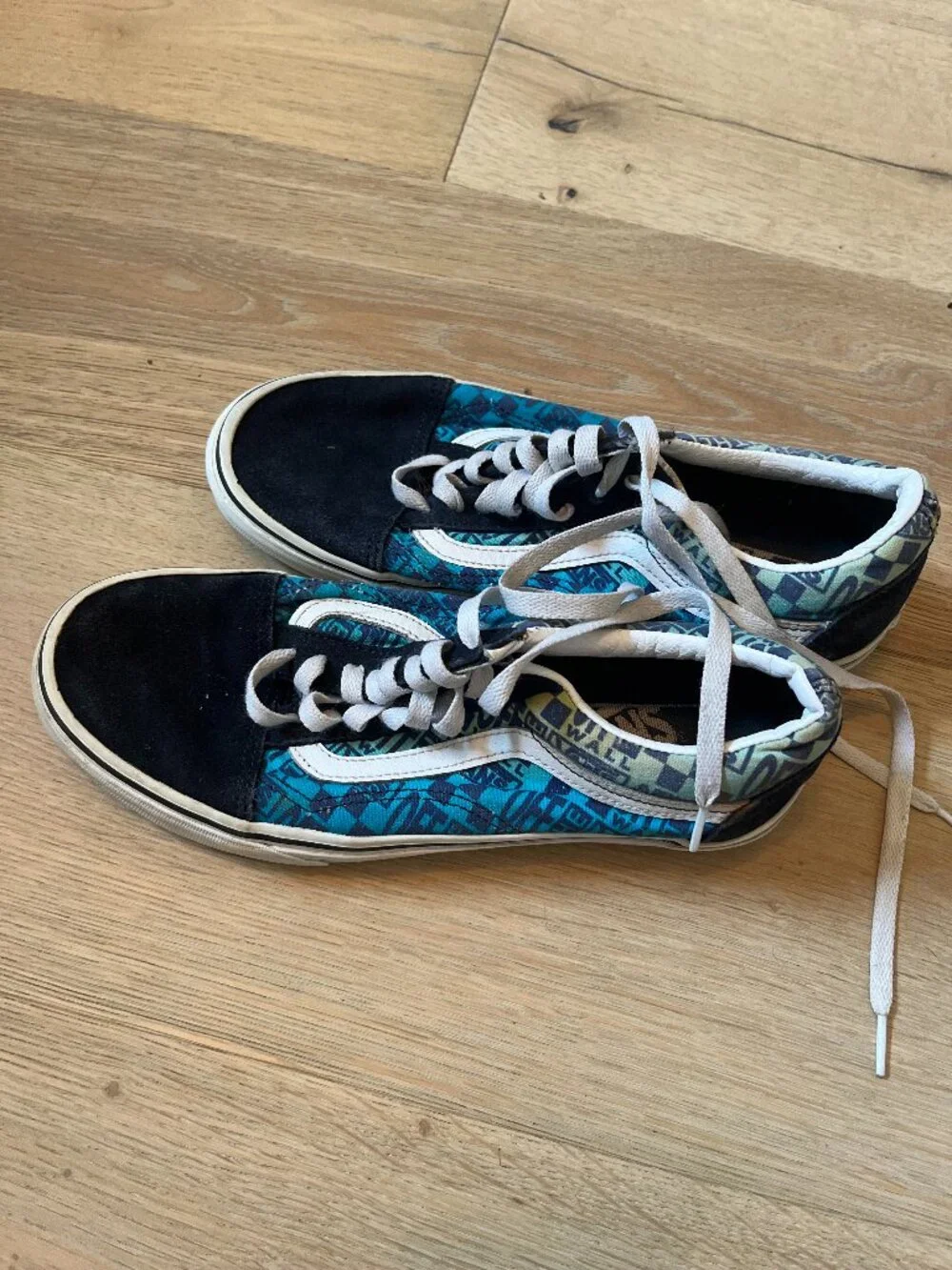 Vans Men's Old Skool Logo Flame Skate Shoes parisian night Size 8 / 9.5