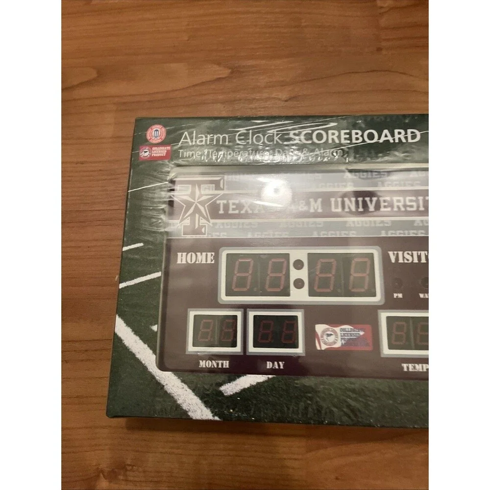 Texas A&M University Aggies Digital Alarm Clock Scoreboard Multicolor