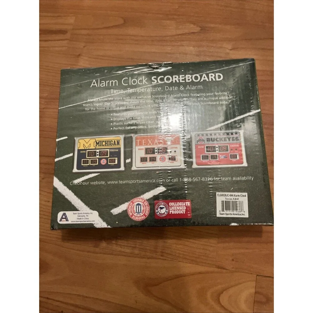 Texas A&M University Aggies Digital Alarm Clock Scoreboard Multicolor