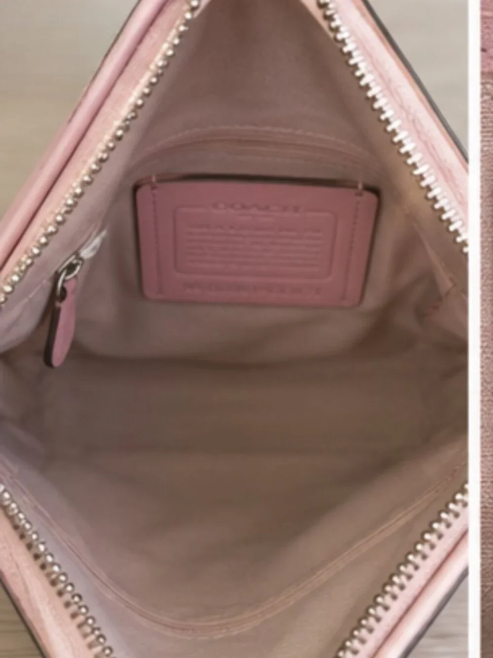 Coach CE871 Mini Rowan File Bag Powder Pink Crossgrain Leather Crossbody Purse