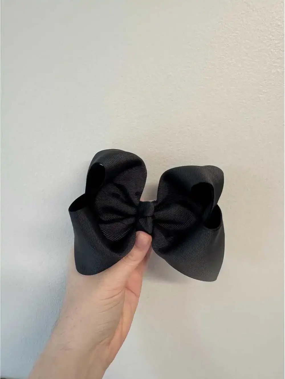 4 Inch Black Boutique Hair Bow Accessory | Handmade Bow