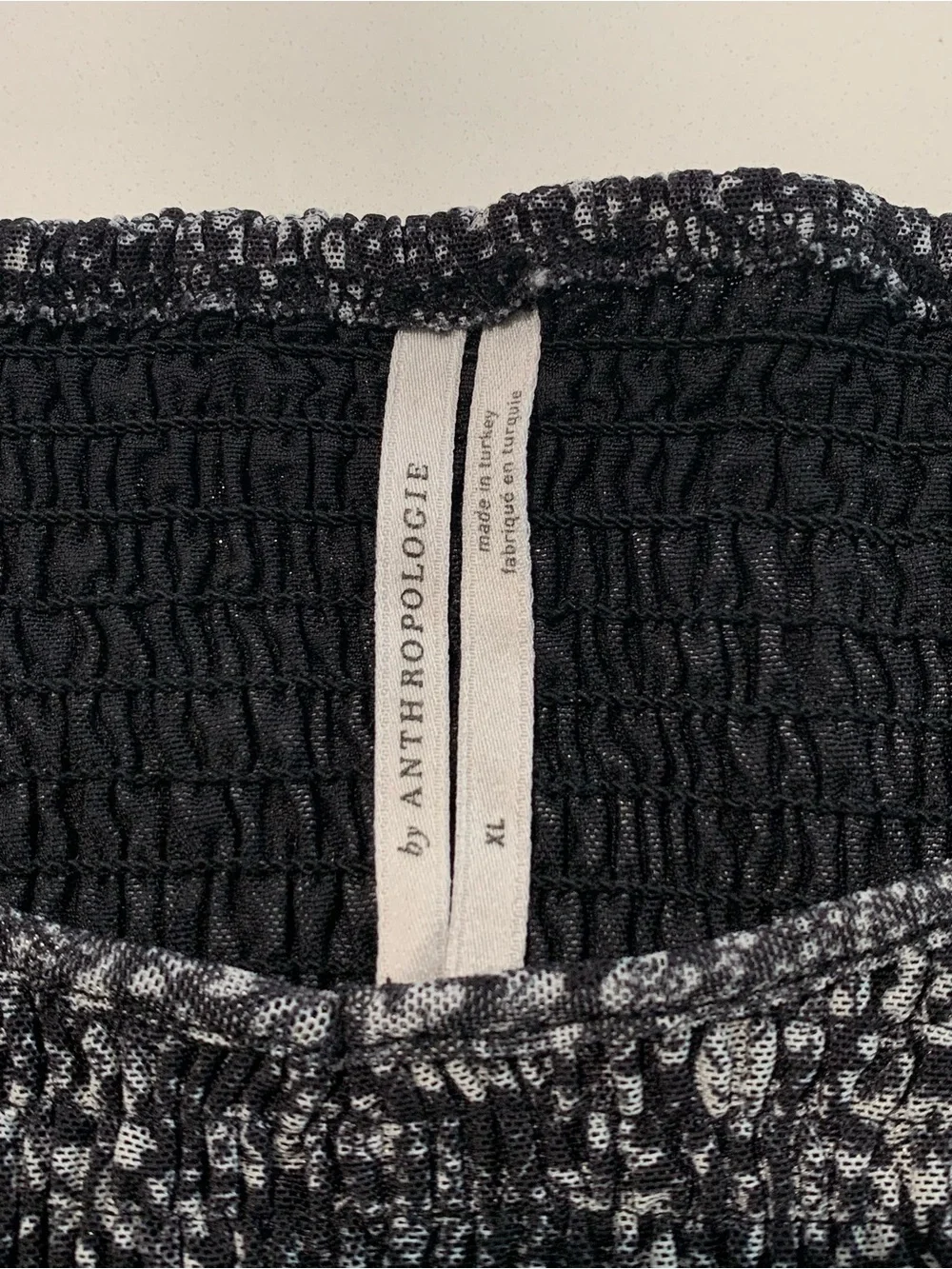Anthropologie smocked bodice