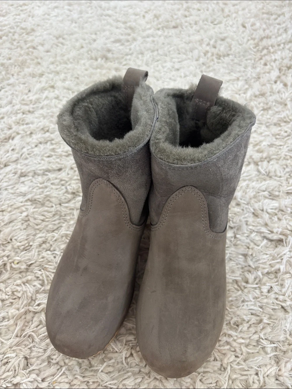 No 6 Shearling-Lined clog Boots