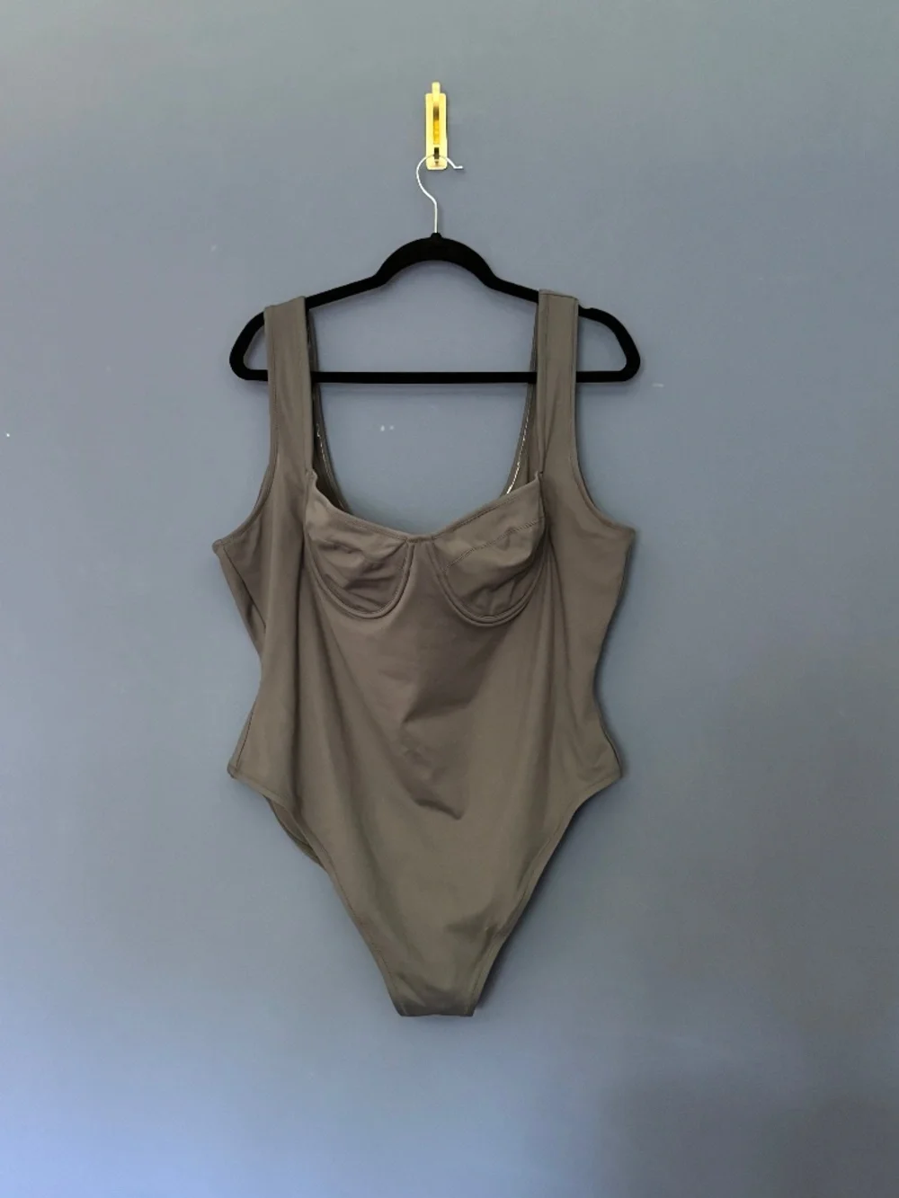 SKIMS Gunmetal Swim Shaping Underwire One Piece Swimsuit, Size 4X NWOT