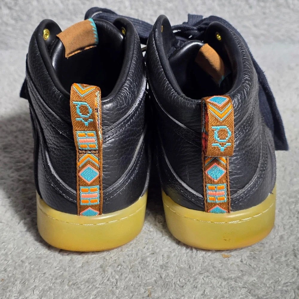 Nike KD Kevin Durant VII‎ Lifestyle Men's Black Leather 653871-001 Sz 11.5